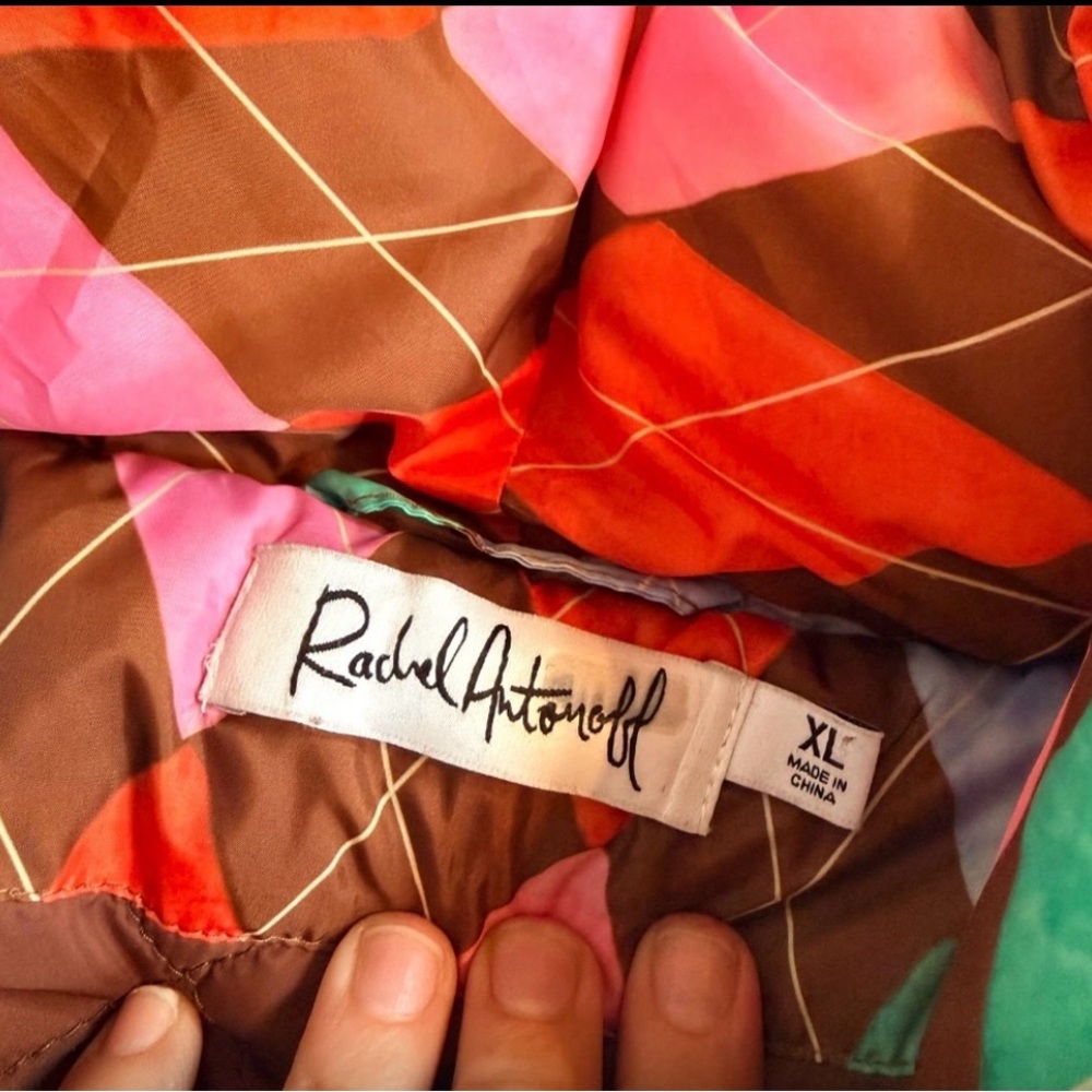 Rachel Antonoff Multicolor Argyle Puffer Jacket - Picture 5 of 7